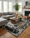 Cascade Range Collection Area Rug -  Shasta (Black and White) Rectangle Black and White  lifestyle 18