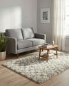 Berber Lattice Shag Collection Area Rug - Atlas (Ivory) Rectangle Ivory  lifestyle 5