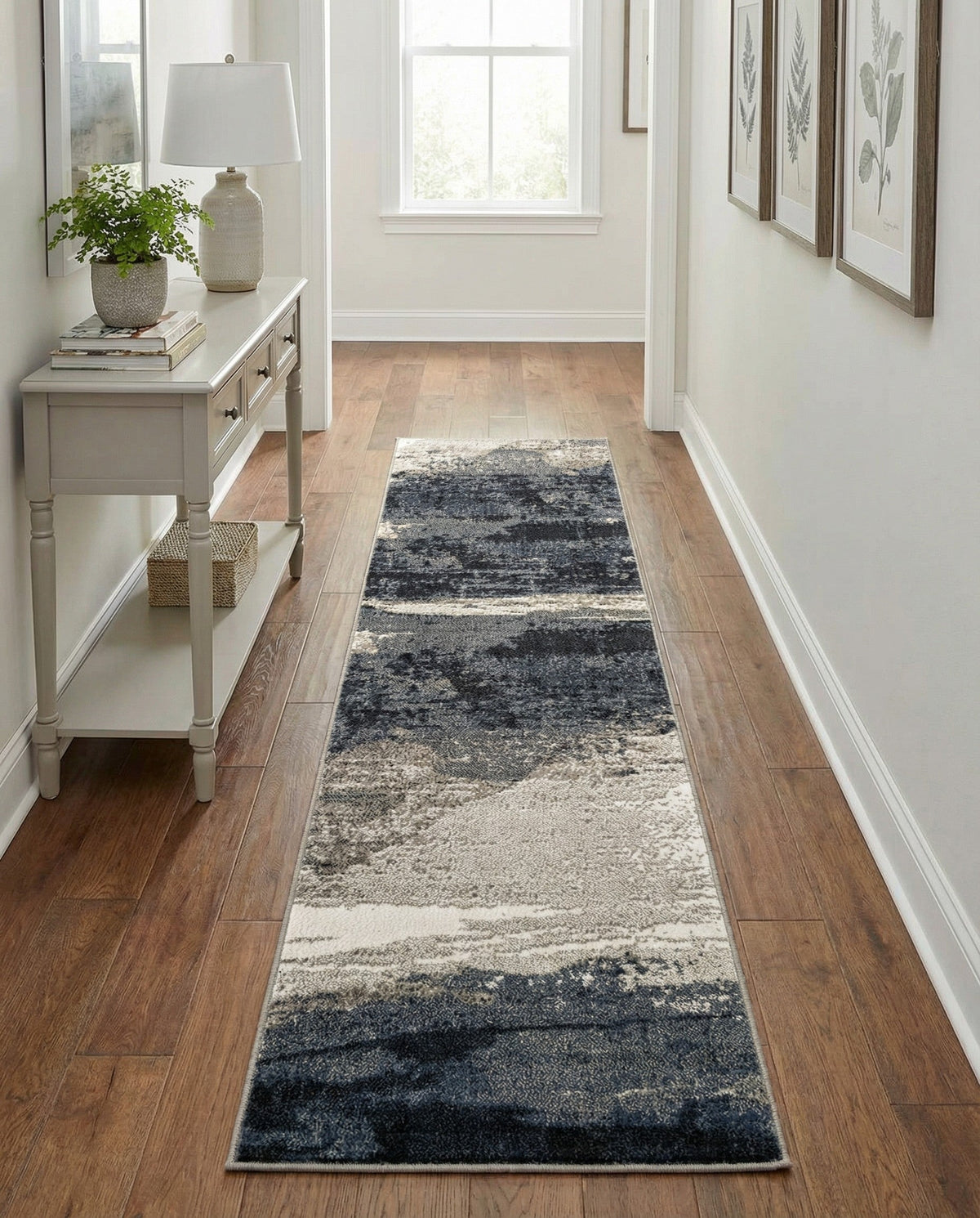 Copenhagen Edge Collection Area Rug - Nyhavn Runner Blue  lifestyle 165