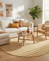 Soho Elegance Collection Area Rug -  Hudson (Yellow) Round Yellow  lifestyle 42