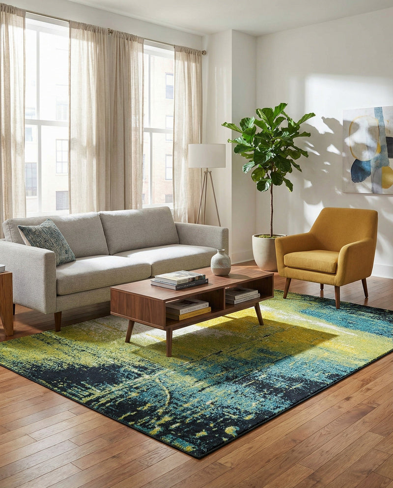 Venetian Elegance Collection Area Rug -  Chioggia Rectangle Light Green  lifestyle 19