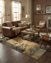 Bistro Lounge Collection Area Rug -  Lungo Rectangle Beige  lifestyle 27