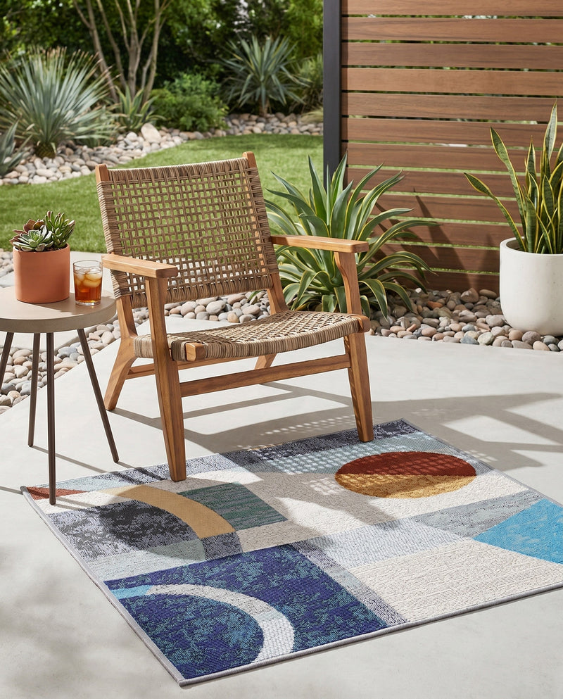 Urban Terrace Collection Area Rug -  Loggia Rectangle Multi  lifestyle 5
