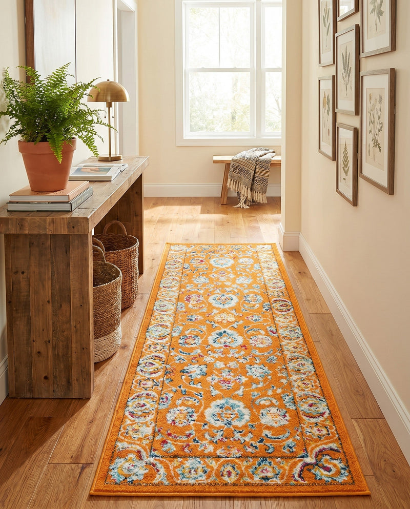Adriana Terrace Collection Area Rug -  Positano (Orange) Runner Orange  lifestyle 68