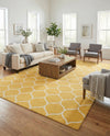 Trellis Mosaic Collection Area Rug -  Pergolatown (Yellow) Rectangle Yellow  lifestyle 13