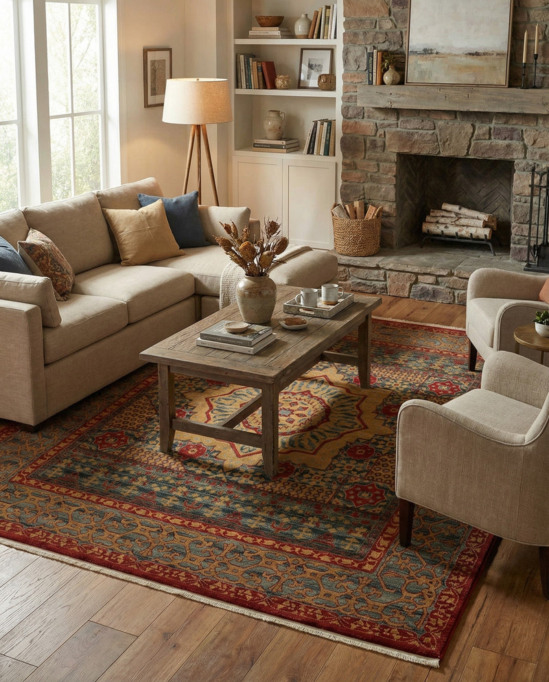 Ottoman Elegance Collection Area Rug -  Cappadocia Rectangle Navy Blue  lifestyle 21
