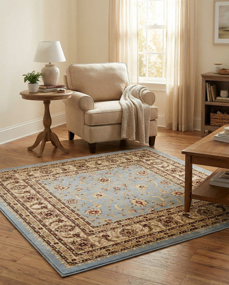 Jaipur Elegance Collection Area Rug -  Nahargarh (Light Blue) Square Light Blue  lifestyle 29