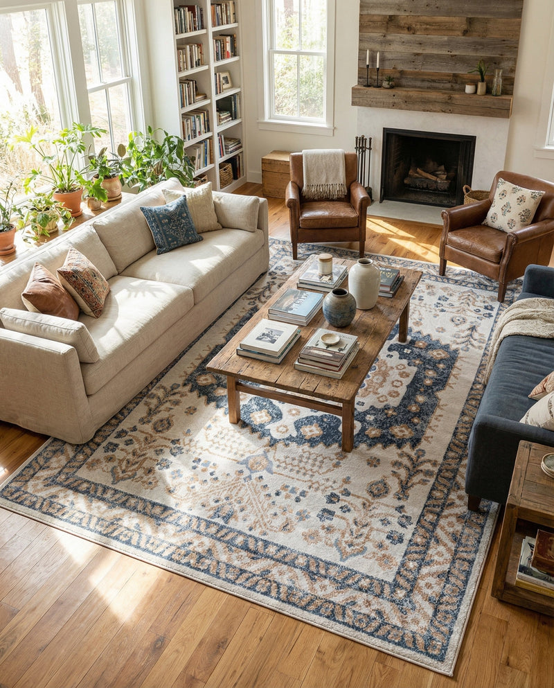 Cambridge Classics Collection Area Rug -  Pembroke (Cream) Rectangle Cream  lifestyle 17