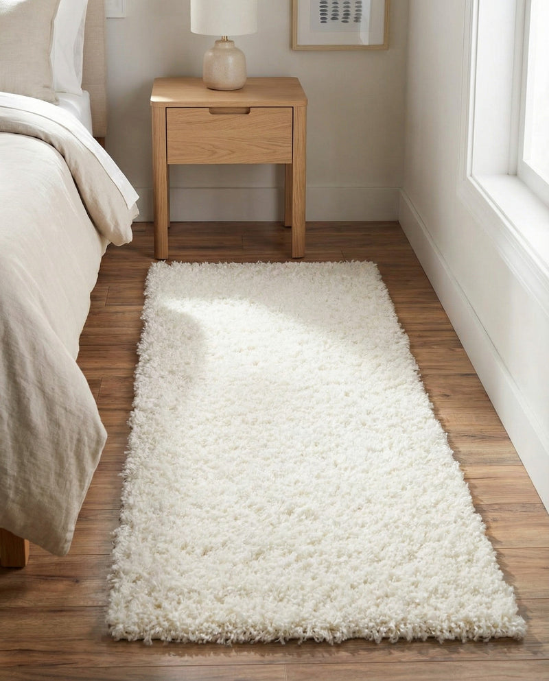 Plush Oasis Collection Area Rug - Serenity (Snow White) Runner Snow White  lifestyle 63