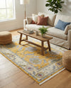 Arcadia Rugs Collection Area Rug - Eden (Yellow) Rectangle Yellow  lifestyle 34