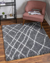 Cozy Haven Shag Collection Area Rug - Serenity (Pebble Gray) Square Pebble Gray  lifestyle 63