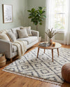 Cozy Cove Shag Collection Area Rug -  Dunes Rectangle Ivory  lifestyle 26