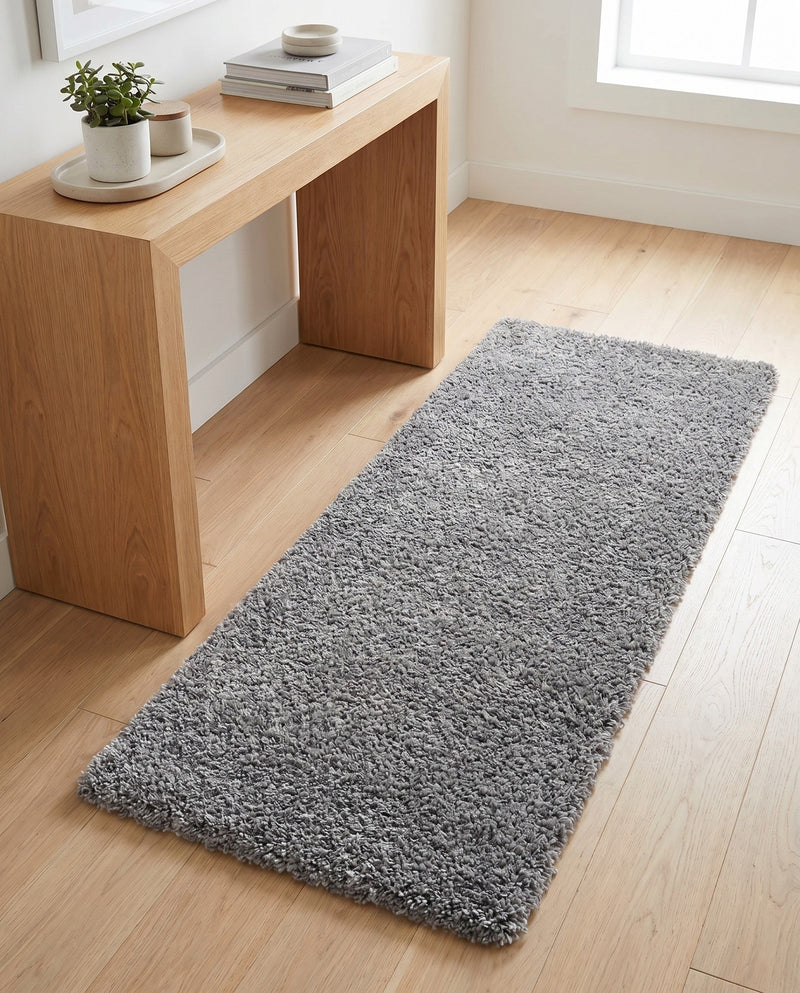Plush Oasis Collection Area Rug - Serenity (Cloud Gray) Runner Cloud Gray  lifestyle 97
