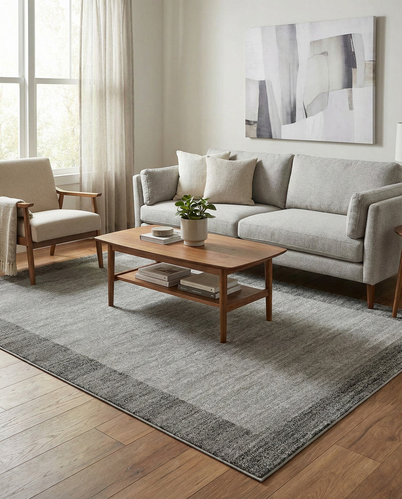 Studio Haven Collection Area Rug -  Conservatory (Light Gray) Rectangle Light Gray  lifestyle 18