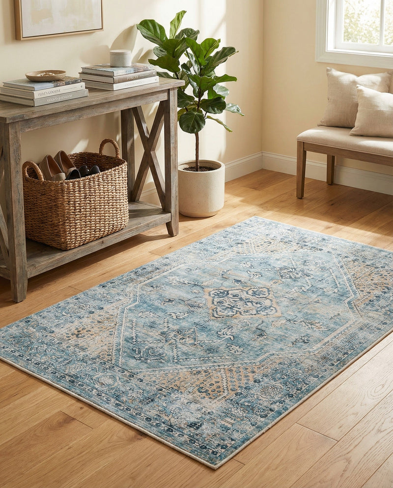 Coastal Haven Collection Area Rug -  Marina Rectangle Blue  lifestyle 61
