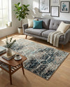 Trellis Mosaic Collection Area Rug - Arborville (Blue Multi) Rectangle Blue Multi  lifestyle 19
