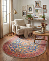 Heritage Elegance Collection Area Rug -  Hearst Oval Navy Blue  lifestyle 33