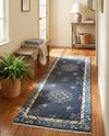 Bazaar Chic Collection Area Rug -  Ouarzazate Runner Navy Blue  lifestyle 49