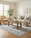 Horizon Collection Area Rug -  Meridian Rectangle Ivory Blue  lifestyle 18