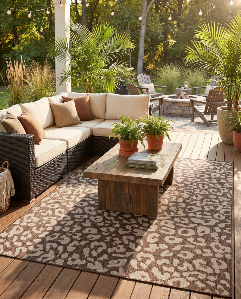 Savannah Escape Collection Area Rug -  Amazon (Brown) Rectangle Brown  lifestyle 18