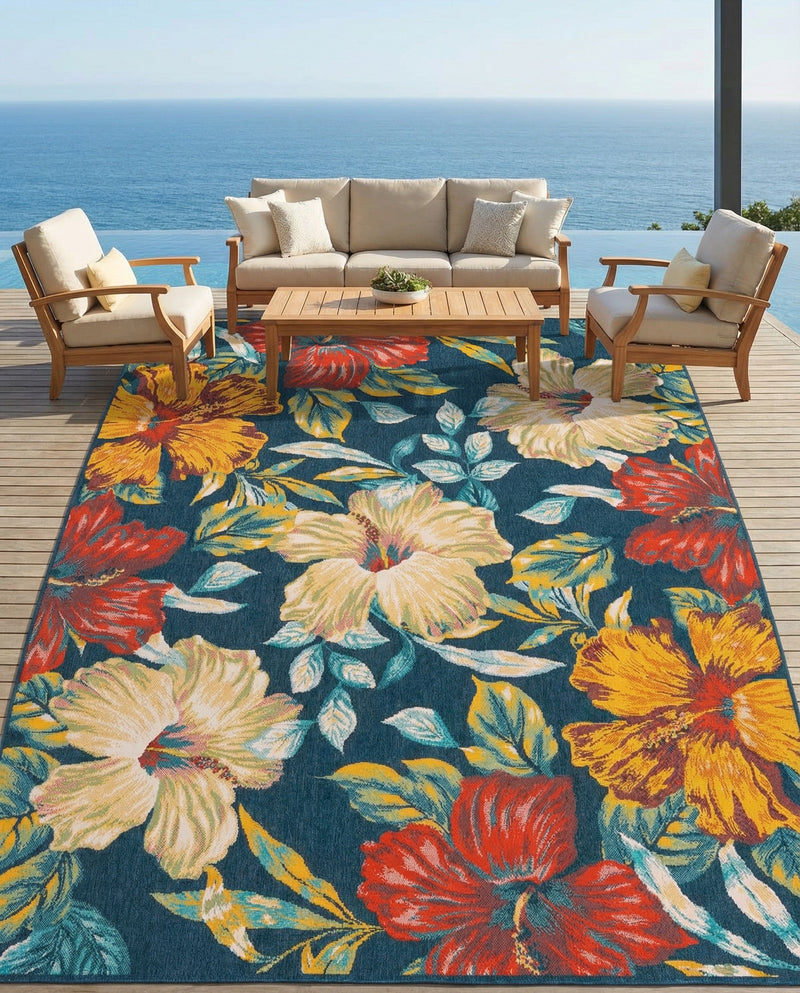 Seaside Haven Rugs Collection Area Rug -  Nautical Rectangle Multi  lifestyle 29