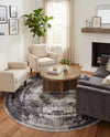 Copenhagen Comfort Collection Area Rug -  Roskilde Round Gray  lifestyle 53