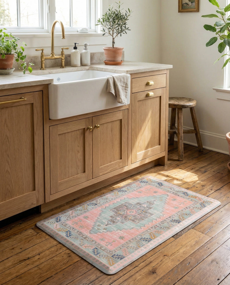 Cozy Mat Collection Area Rug -  Nook Rectangle Rose Pink  lifestyle 5