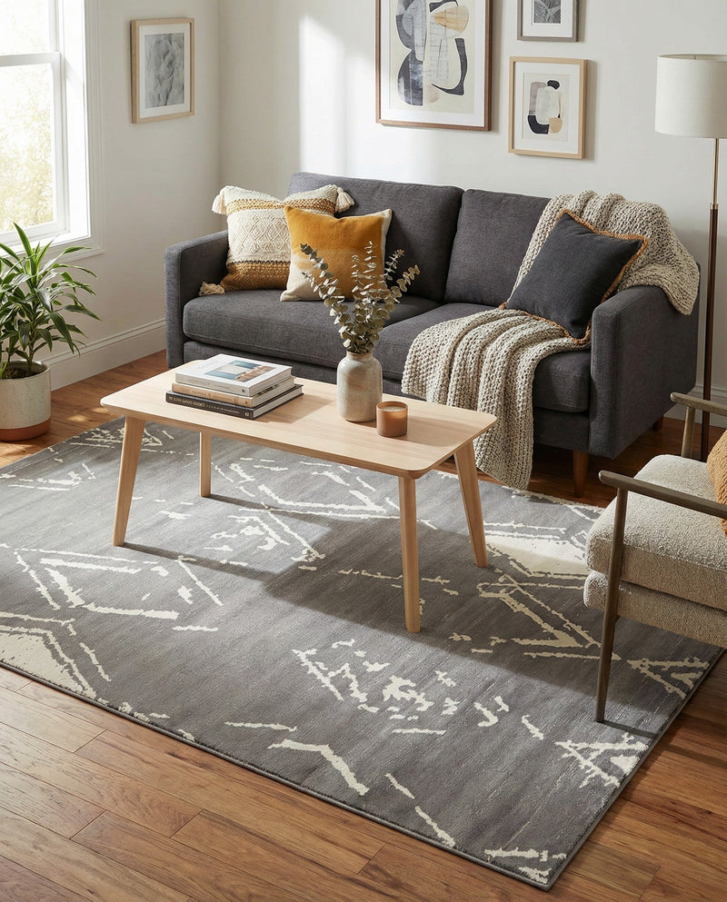 Metro Heights Collection Area Rug -  Madison Rectangle Gray  lifestyle 21