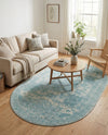 Dover Terrace Collection Area Rug -  Lagoon (Aqua) Oval Aqua  lifestyle 39