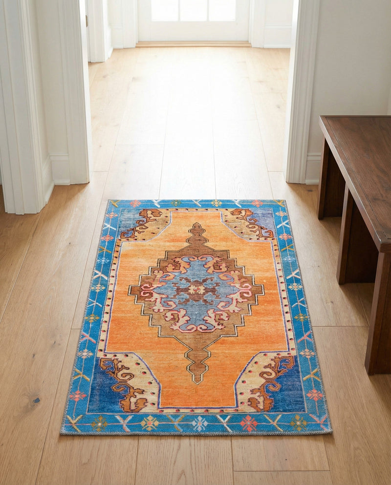 Heritage Elegance Collection Area Rug -  Winterthur (Orange) Rectangle Orange  lifestyle 11