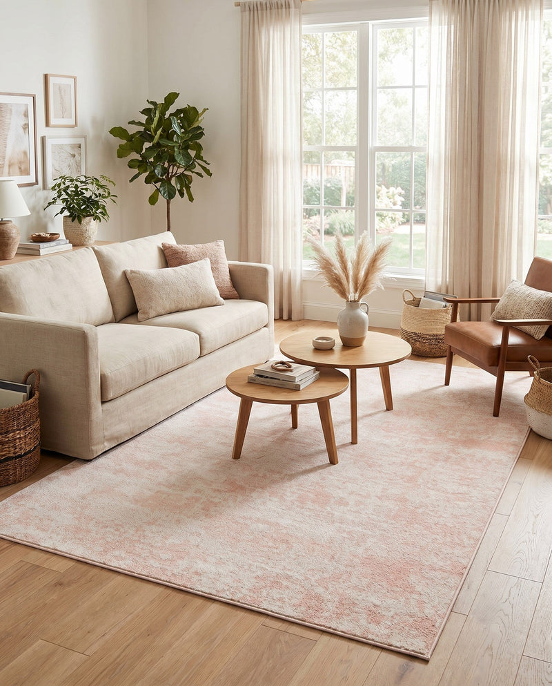 Luminara Sands Collection Area Rug - Elysium (Carnation Pink) Rectangle Carnation Pink  lifestyle 24
