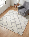 Trellis Mosaic Collection Area Rug -  Pergolatown (Ivory) Square Ivory  lifestyle 75