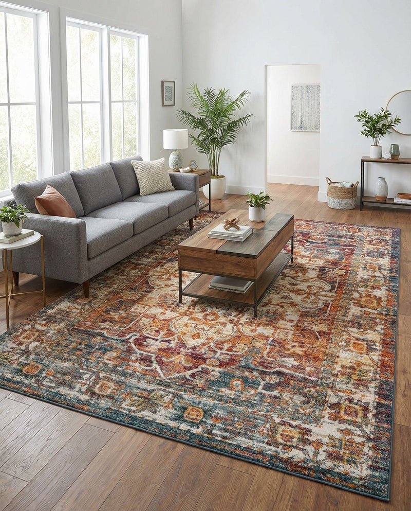 Savannah Soiree Collection Area Rug -  Everglade (Multi) Rectangle Multi  lifestyle 5