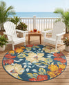 Seaside Haven Rugs Collection Area Rug -  Nautical Round Multi  lifestyle 54