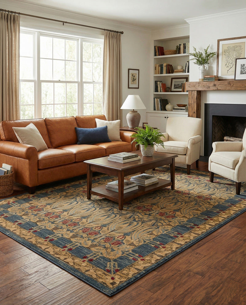 Chelsea Elegance Collection Area Rug -  Brompton (Navy Blue) Rectangle Navy Blue  lifestyle 34