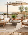 Seaside Stripes Collection Area Rug - Cabana (Taupe) Rectangle Taupe  lifestyle 48