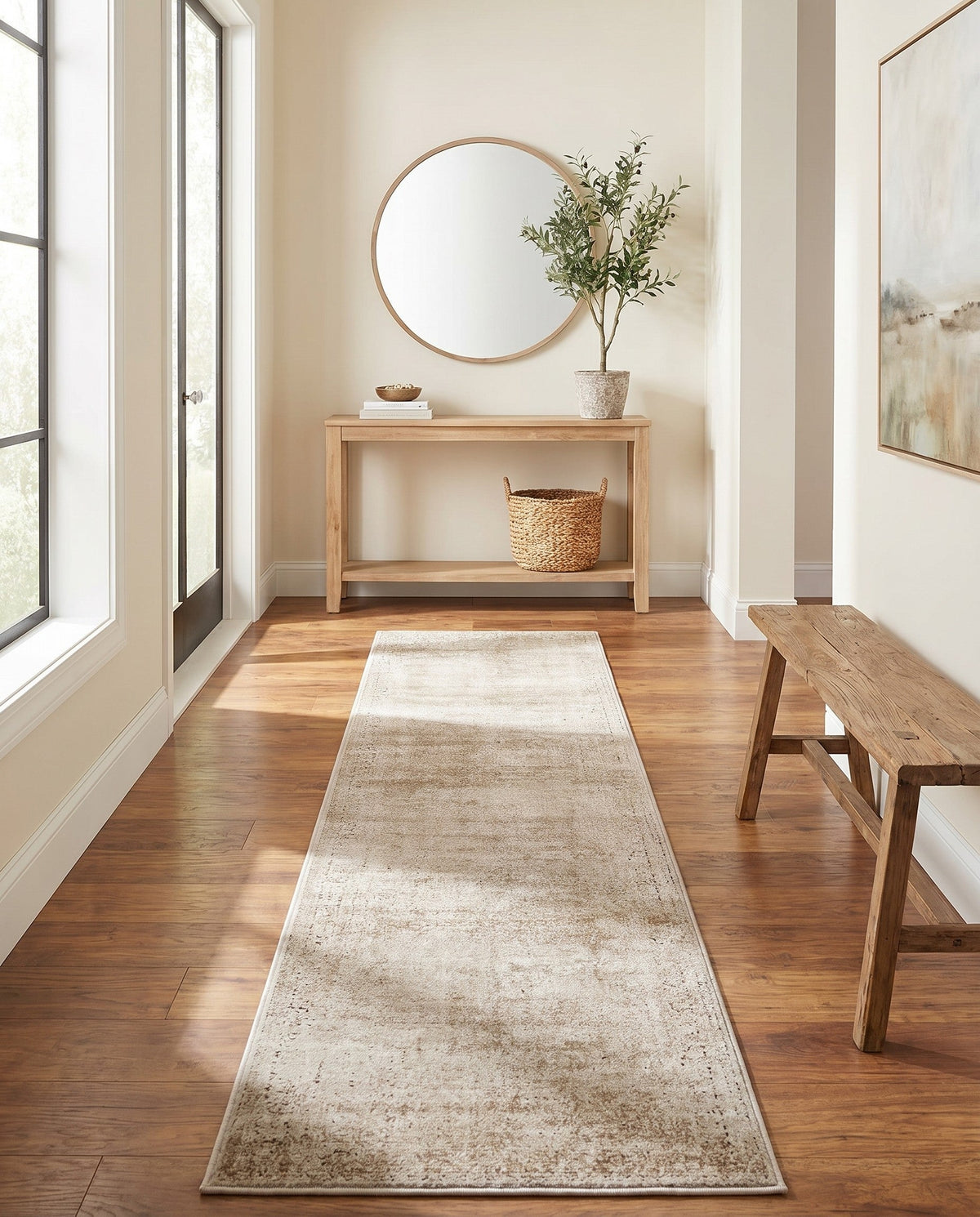 Coastal Manor Collection Area Rug -  Marina Runner Beige  lifestyle 119