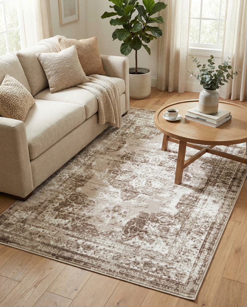 Riviera Elegance Collection Area Rug -  Menton (Beige) Rectangle Beige  lifestyle 36