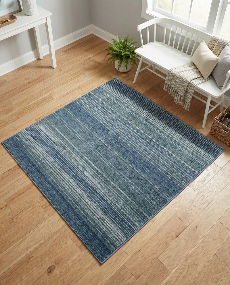 Jewel Oasis Collection Area Rug - Sapphire (Blue) Square Blue  lifestyle 79