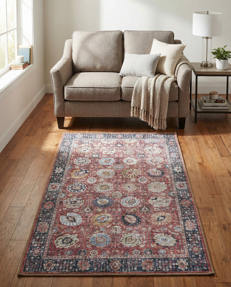 Heritage Elegance Collection Area Rug -  Gatchina Rectangle Vintage Red  lifestyle 5