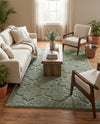 Trellis Haven Collection Area Rug -  Havencrest Rectangle Green  lifestyle 14