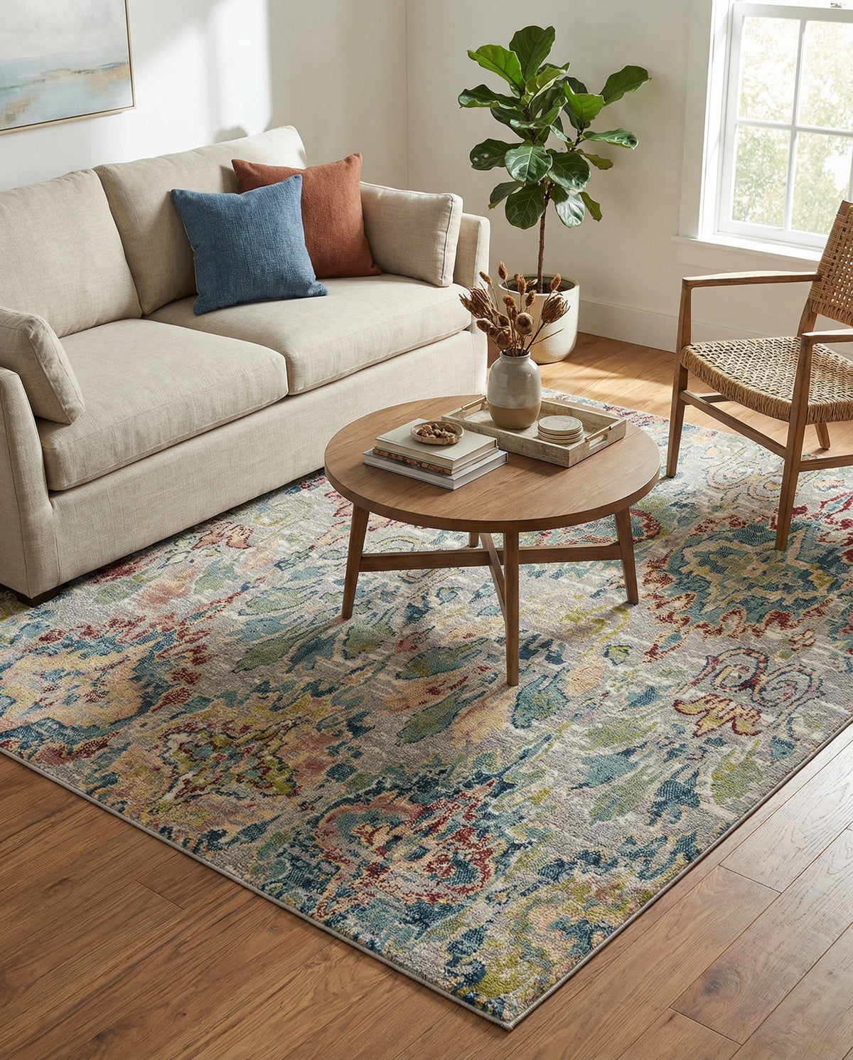 Savannah Elegance Collection Area Rug -  Forsyth Square Multi  lifestyle 98