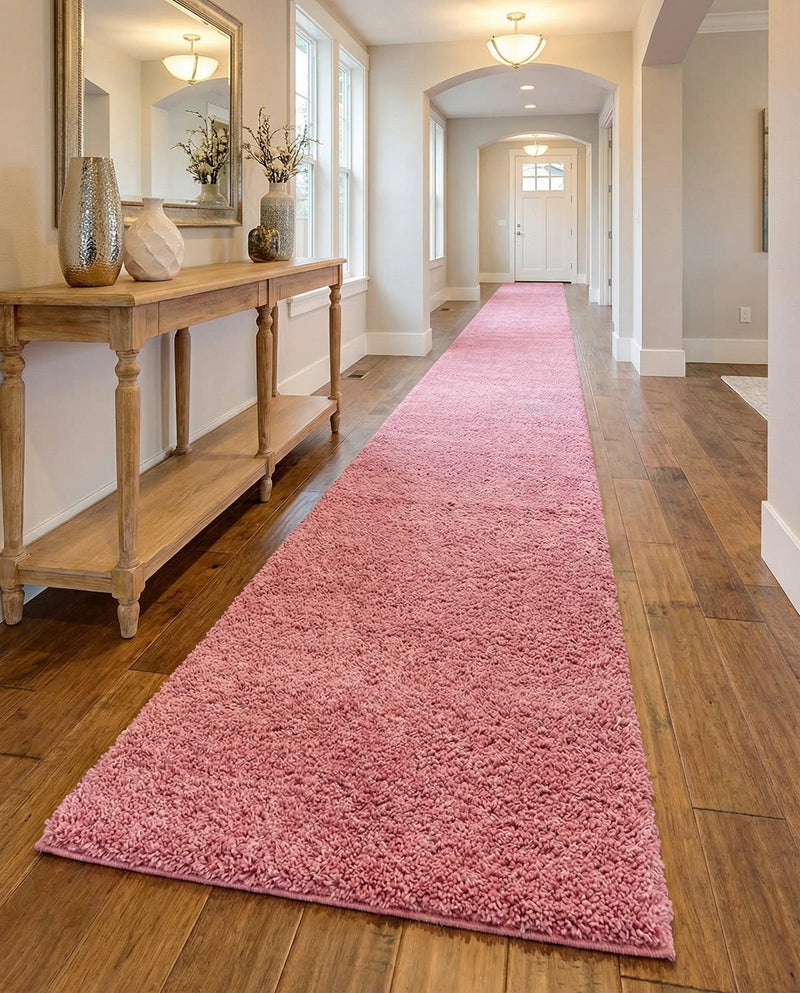 Plush Oasis Collection Area Rug - Serenity (Taffy Pink) Runner Taffy Pink  lifestyle 40