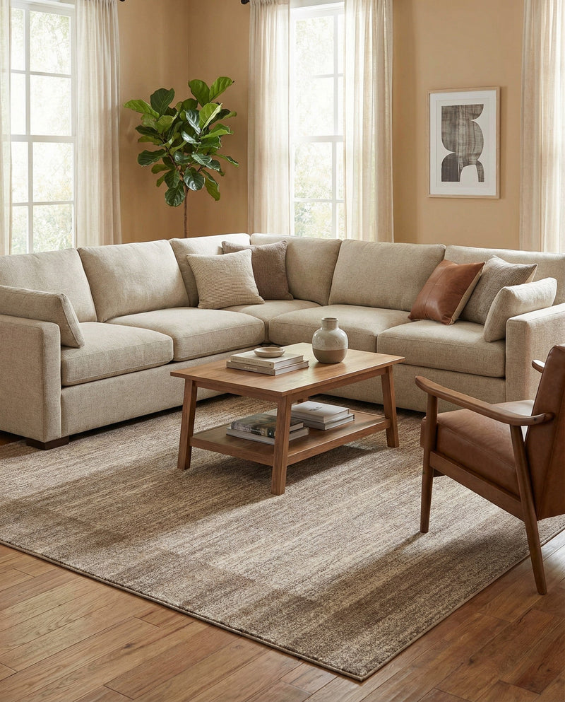Studio Haven Collection Area Rug -  Conservatory (Beige) Square Beige  lifestyle 66