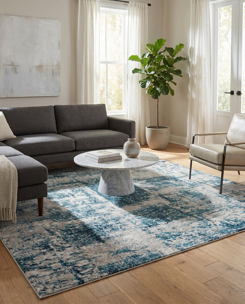 Bloomsbury Elegance Collection Area Rug -  Belgravia Rectangle Blue  lifestyle 79