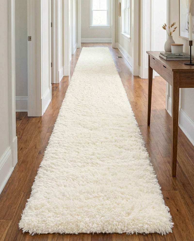 Eternal Plush Oasis Collection Area Rug -  Tranquility (Pearl) Runner Pearl  lifestyle 32