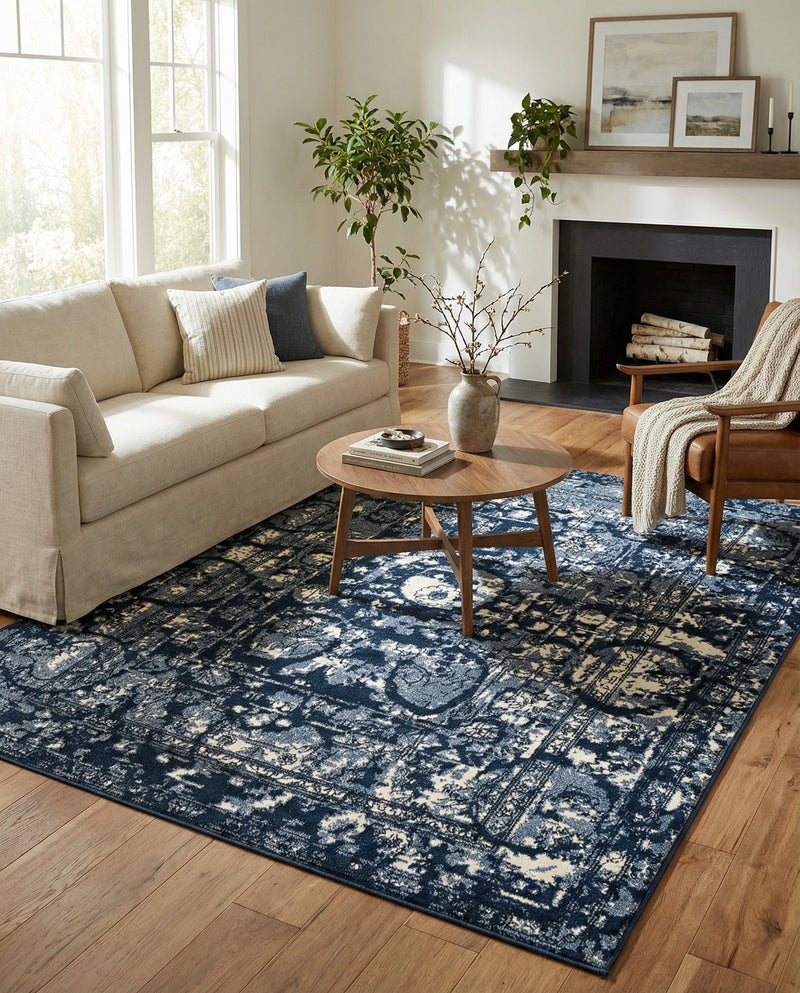 Horizon Collection Area Rug -  Zenith Rectangle Blue  lifestyle 21