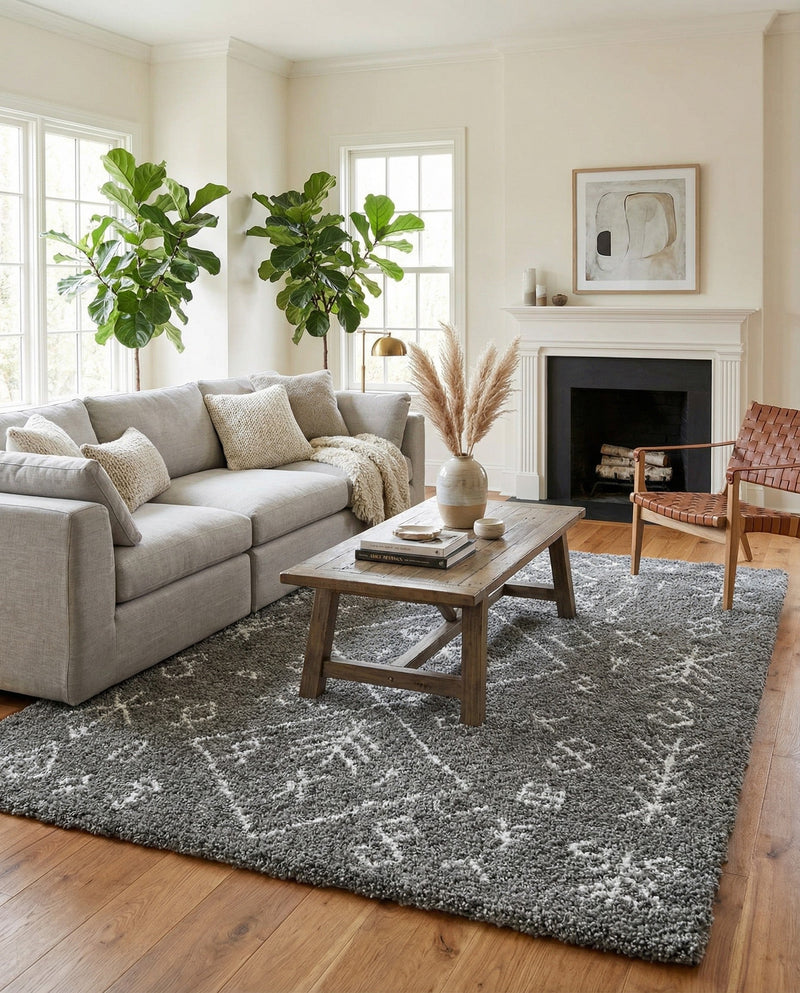 Casablanca Comfort Collection Area Rug - Sahara Rectangle Gray  lifestyle 46