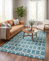 Garden Maze Retreat Collection Area Rug - Hedgegrove Rectangle Blue  lifestyle 20