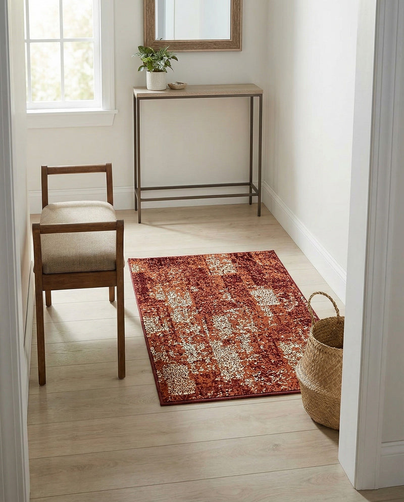 Autumn Meadow Collection Area Rug -  Harvesthill Rectangle Terracotta  lifestyle 17